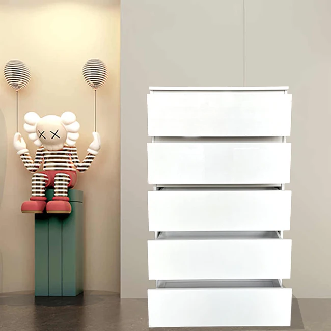 Nordic White Cabinet Modern Side Tables Classic Smart Laptop Nightstands For Bedroom Bedside