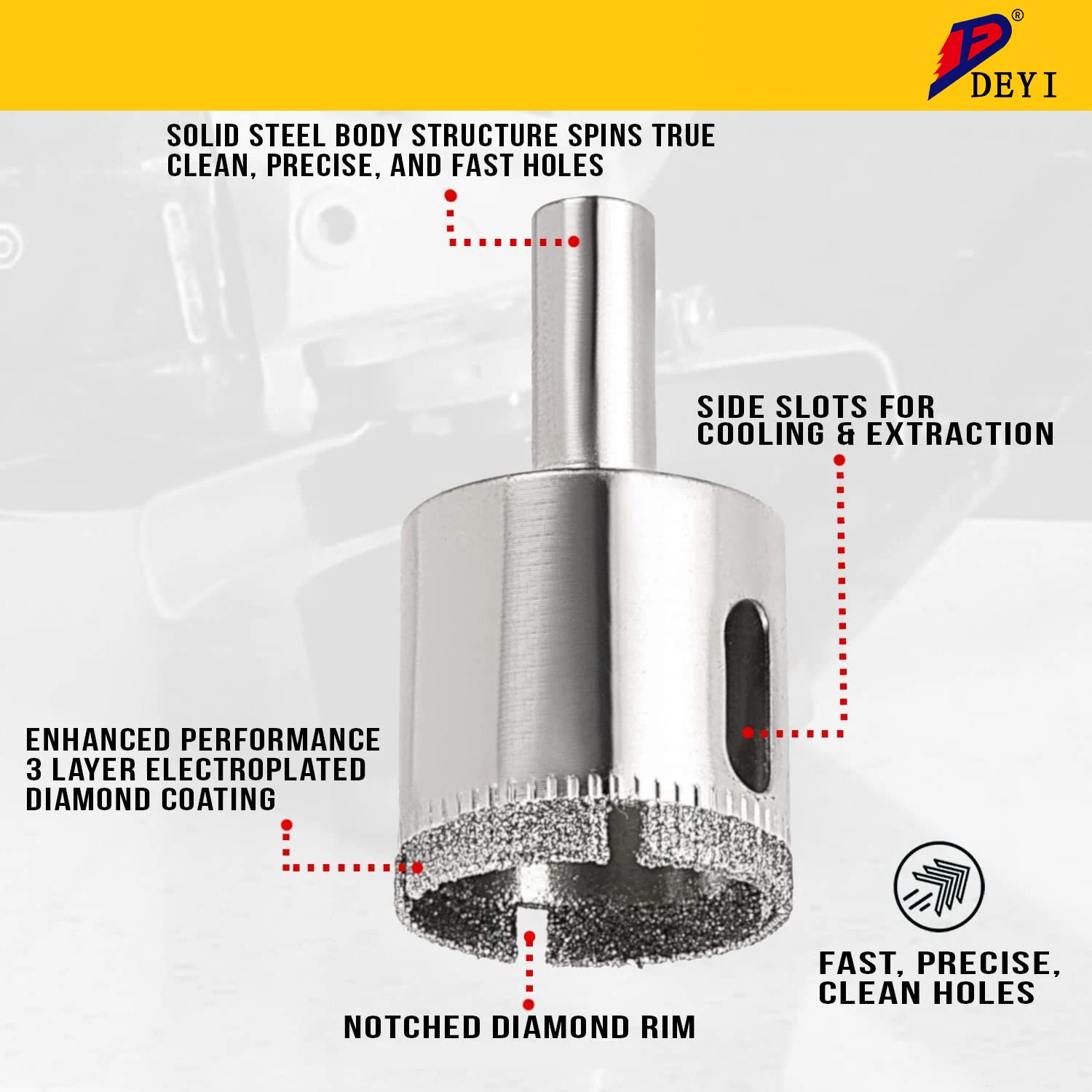 5mm electroplated diamond drill bits Drilling for ceramic tiles and glass