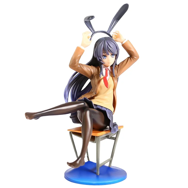 wholesale anime-figur 19CM Sakurajima Mai Figure Seishun Buta Yarou Wa Bunny Girl Senpai No Yume Wo Minai Model Doll Toy