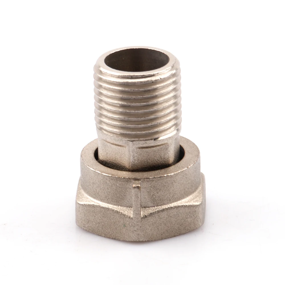 Wholesale quality electroplate pipe fitting Brass Compression Water Meter Tail Connector fitting