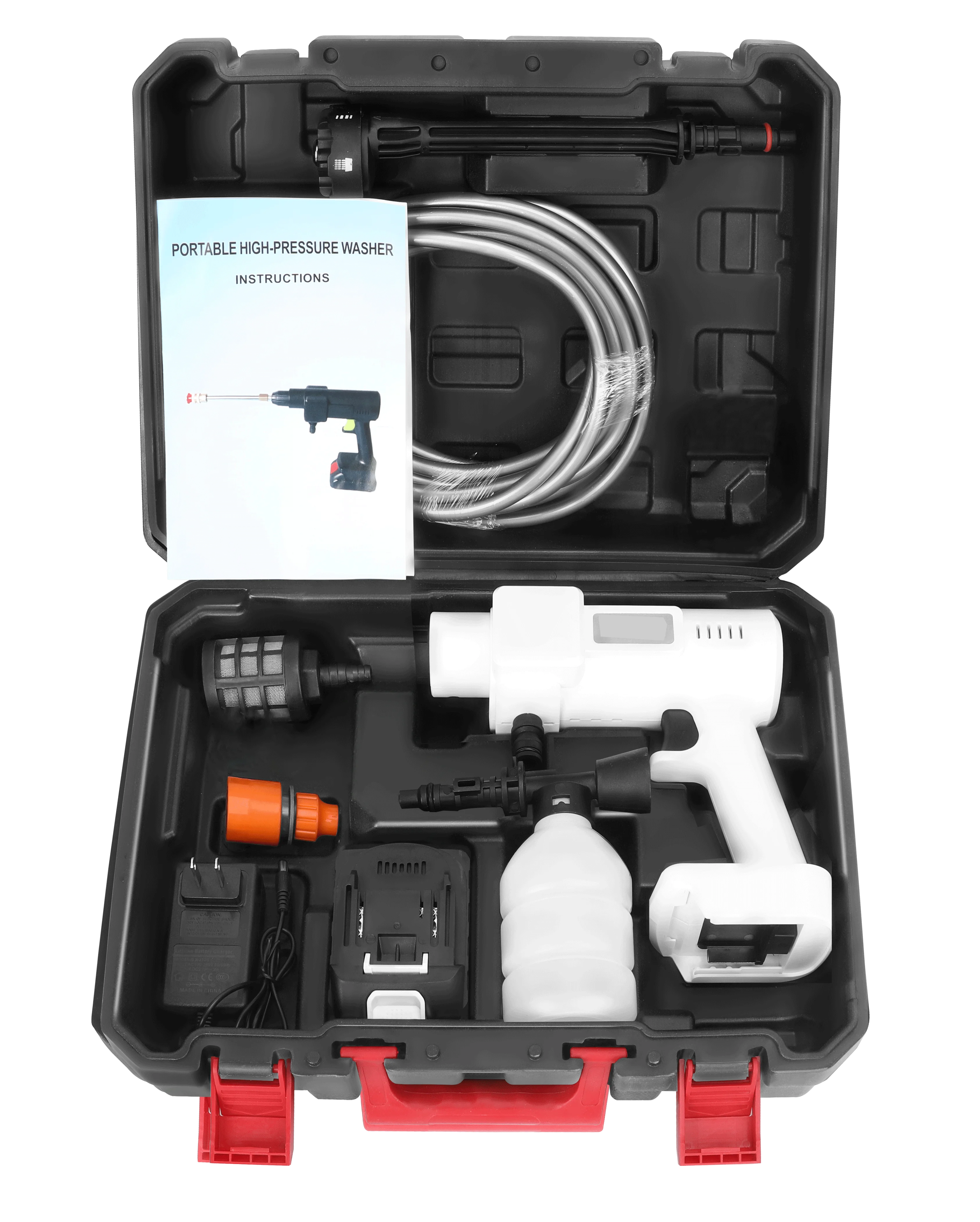 24/48v 725psi Pressure Washer Power Washer With Hose 6 In 1 Nozzle High Pressure Washer For Cleaning Car Pool Garden