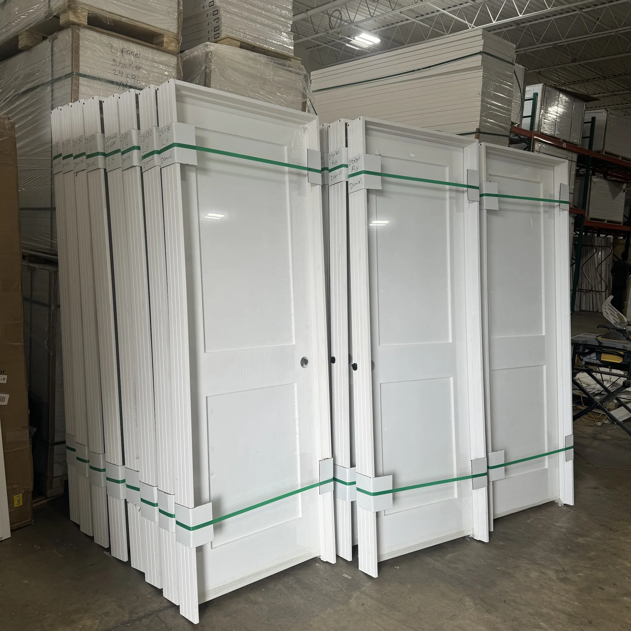 30 80 дюймов однотонная дверь из МДФ деревянная плита белая загрунтованная Межкомнатная шейкерная