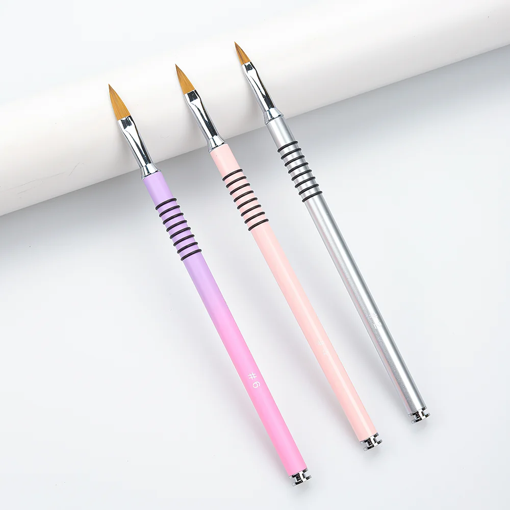 New Design Hot Selling Acrylic Powder Nail Extension 3D Carving DIY Manicure Tool Pen Acrylic Nail Art Brushes for Professionals