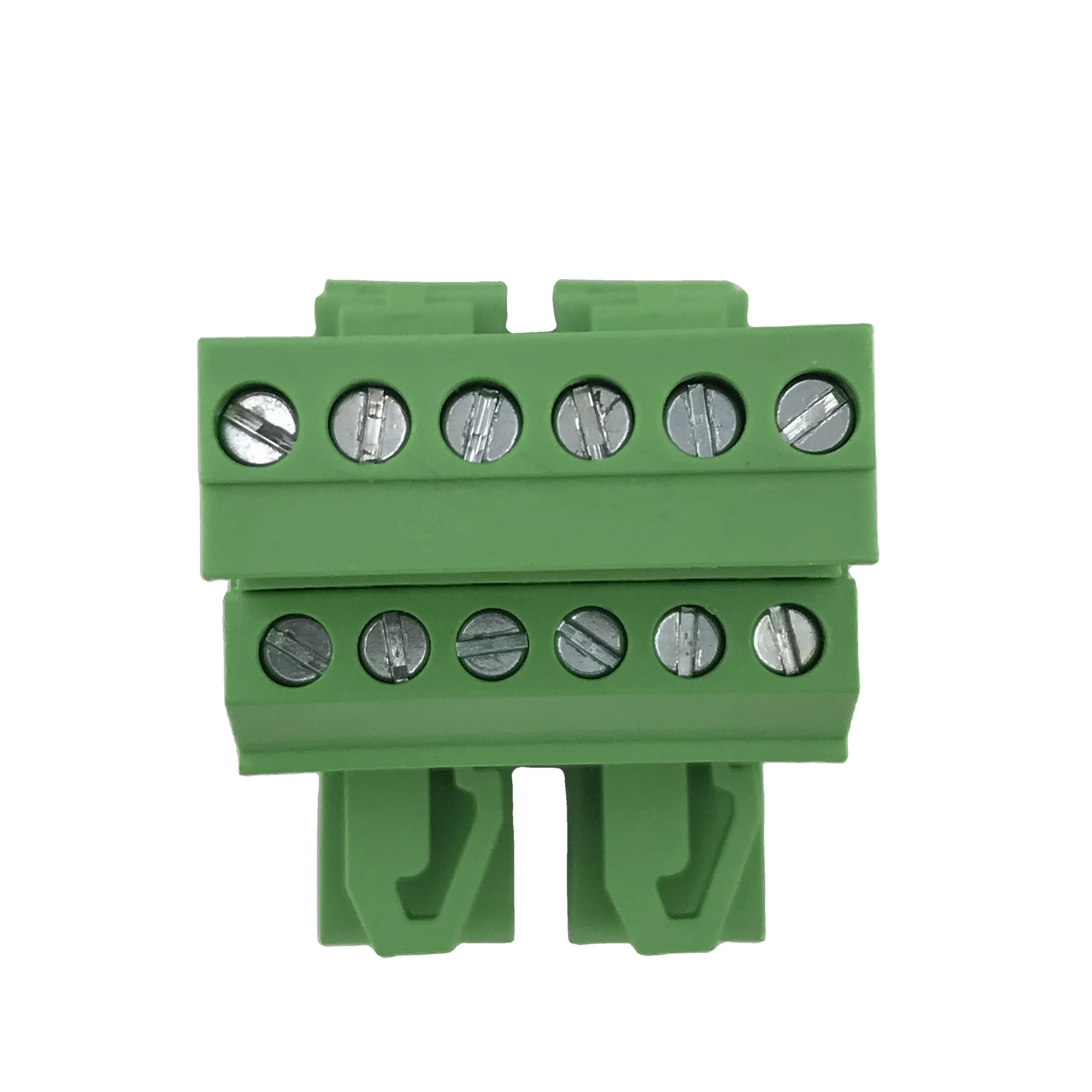 35mm Din rail mounted type 10A 5.08mm pitch Pluggable wire to wire terminal block