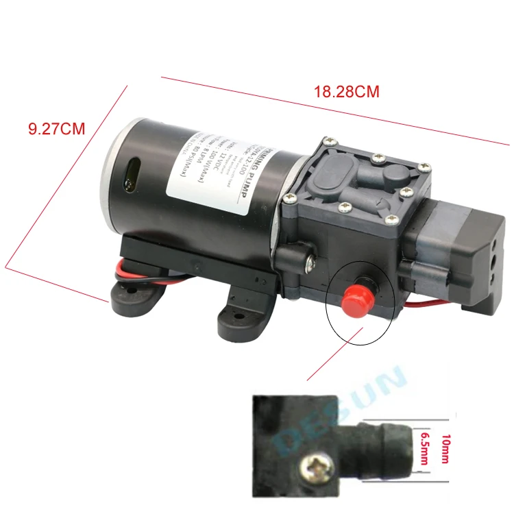 160PSI 8L/min 12V24V water circulation mini electric high pressure automatic pressure control smart car wash water pump