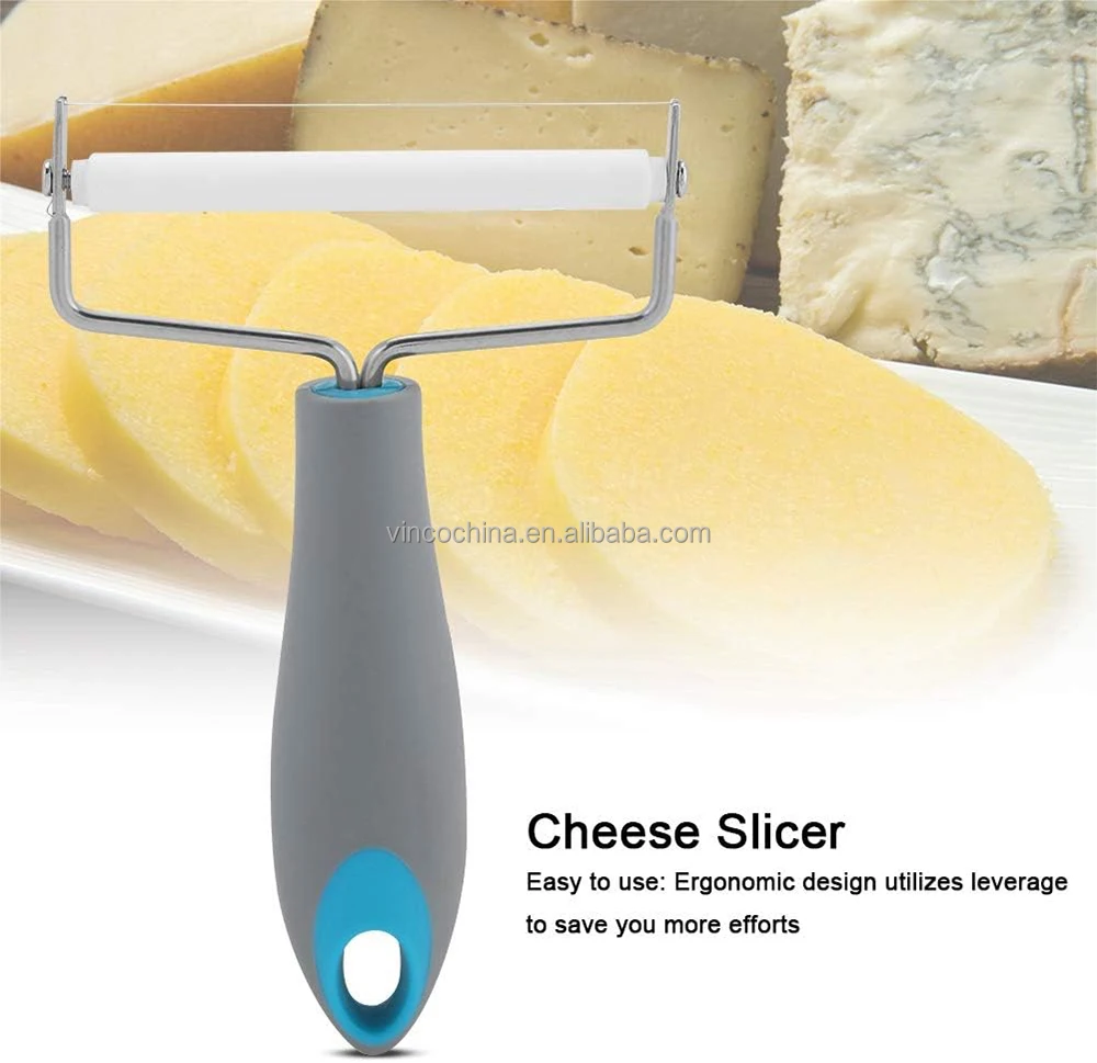 Non-Stick Stainless Steel Wire Cheese Butter Cutter Slicer Grater with Plastic Handle