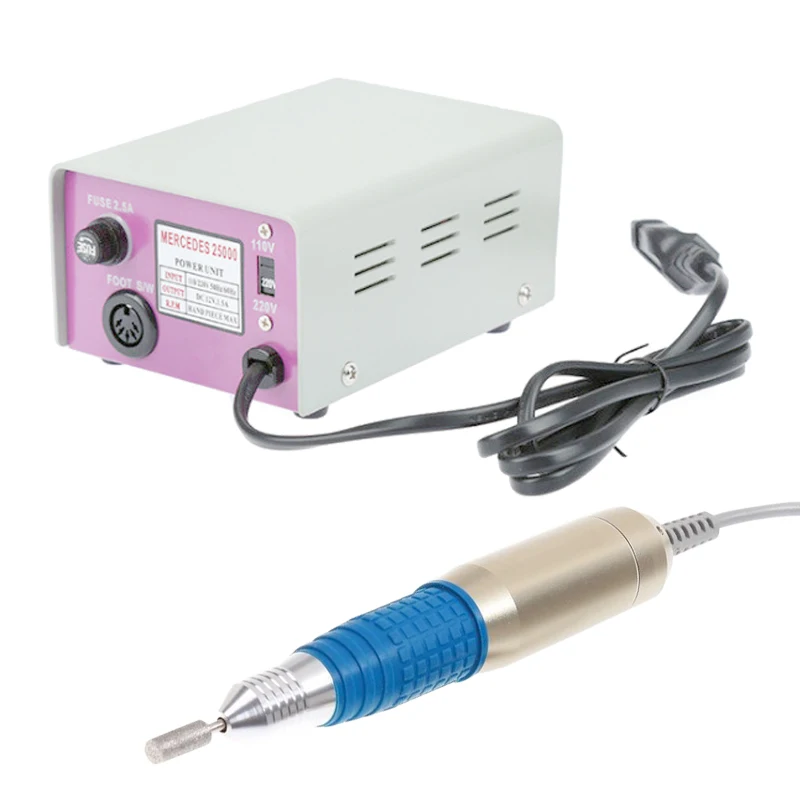 Powerful Manicure Nail Salon Pedicure Electric Nail Drill Machine 25000RPM Optional variable speed foot pedal
