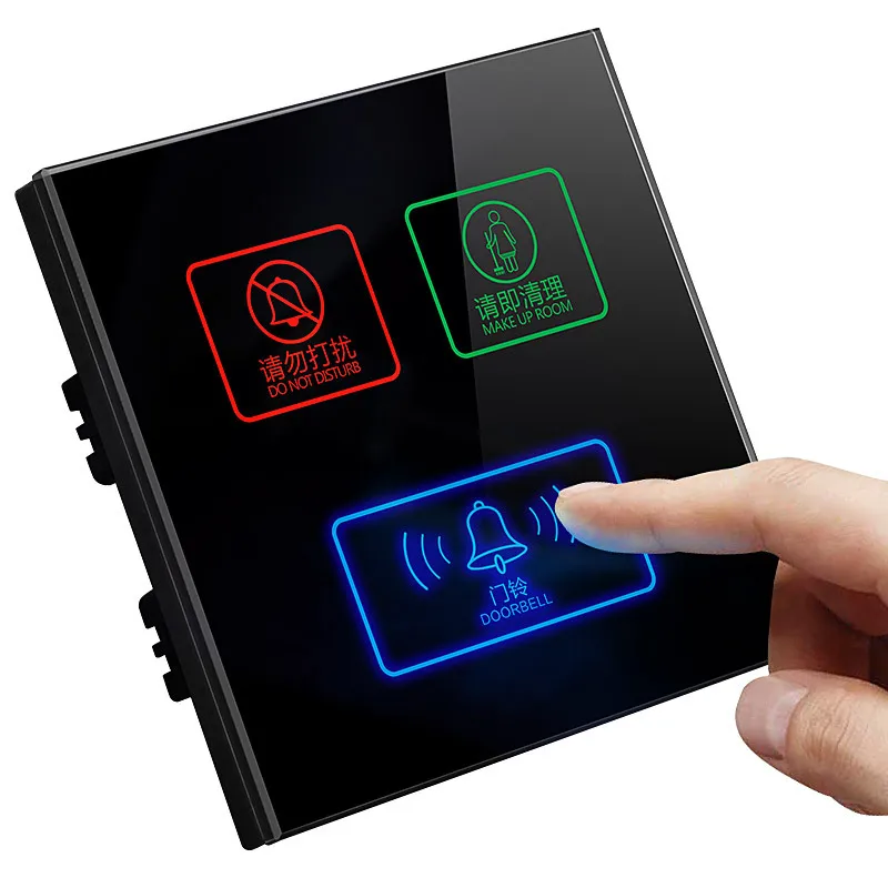 86Mm Smart Small Hotel Door Bell Panel For Hotel With DND, Make Up Room, Pls Wait  system