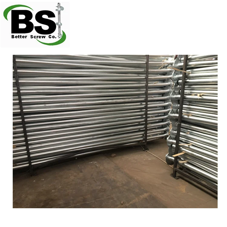 Footbridge Foundation Build Round Helical Pile Screw Pile Support Work