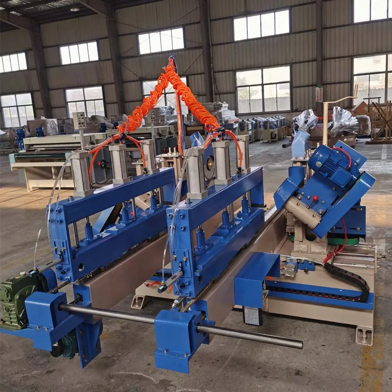 Economic 45/60 fishbone parquet laminate wood floor DET slotting milling machine double end tenoner