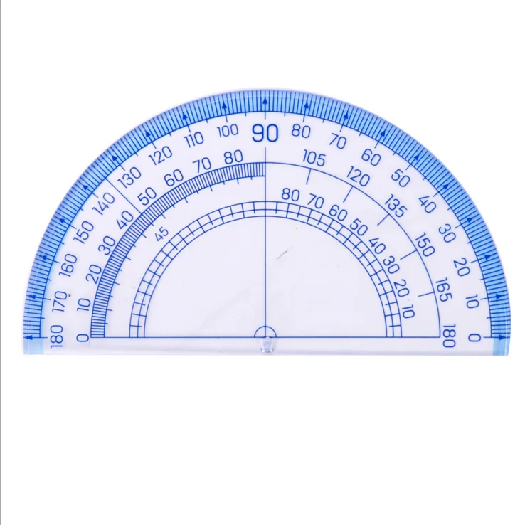 Школьный геометрический набор пластиковая треугольная линейка на