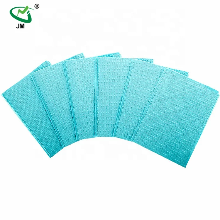 Top Supplier Dental Products Disposable Two Layers Tissue Paper Dental Bibs With Export Standard