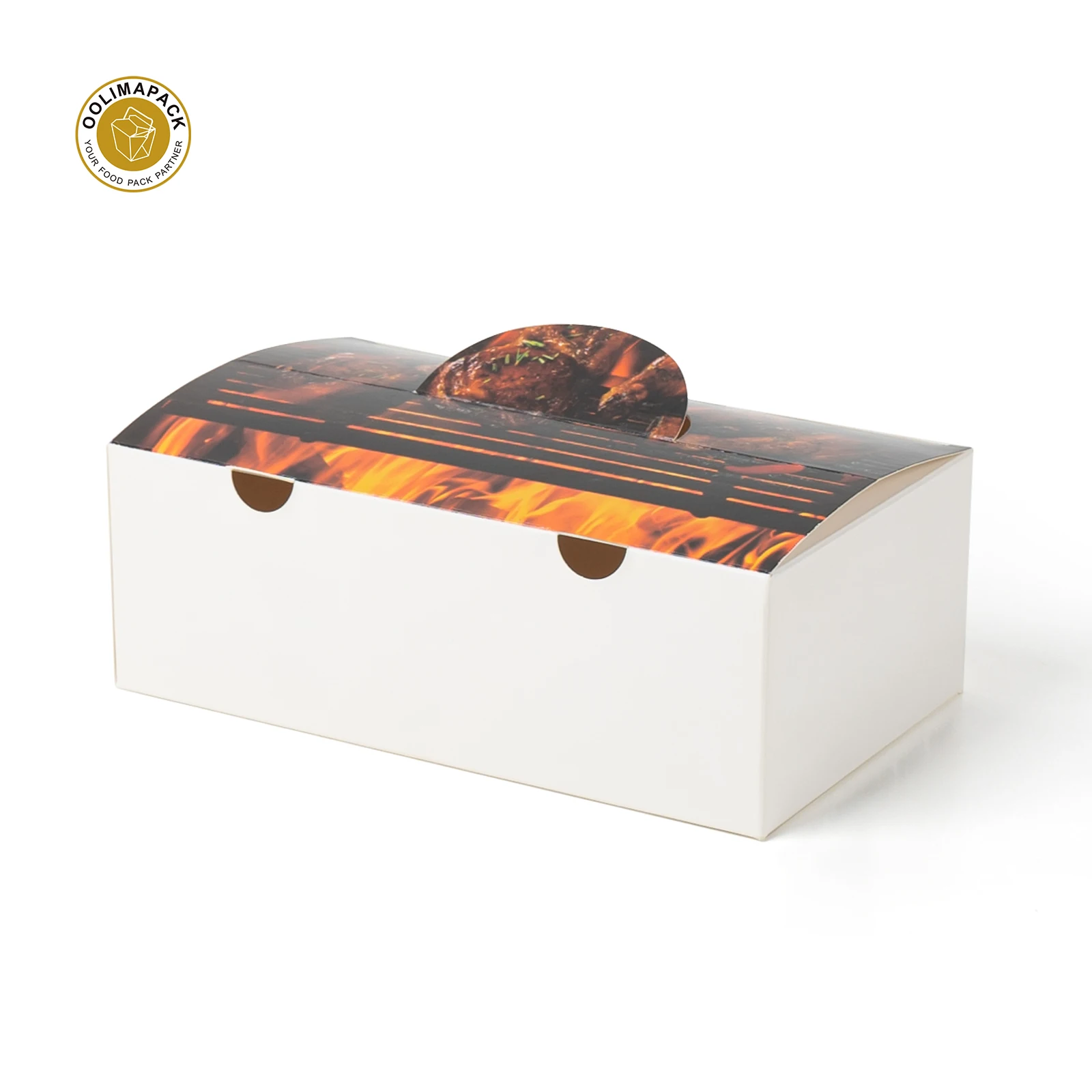 OOLIMA Eco Friendly Fries Fried Chicken Nuggets Carton Paper Snack Box