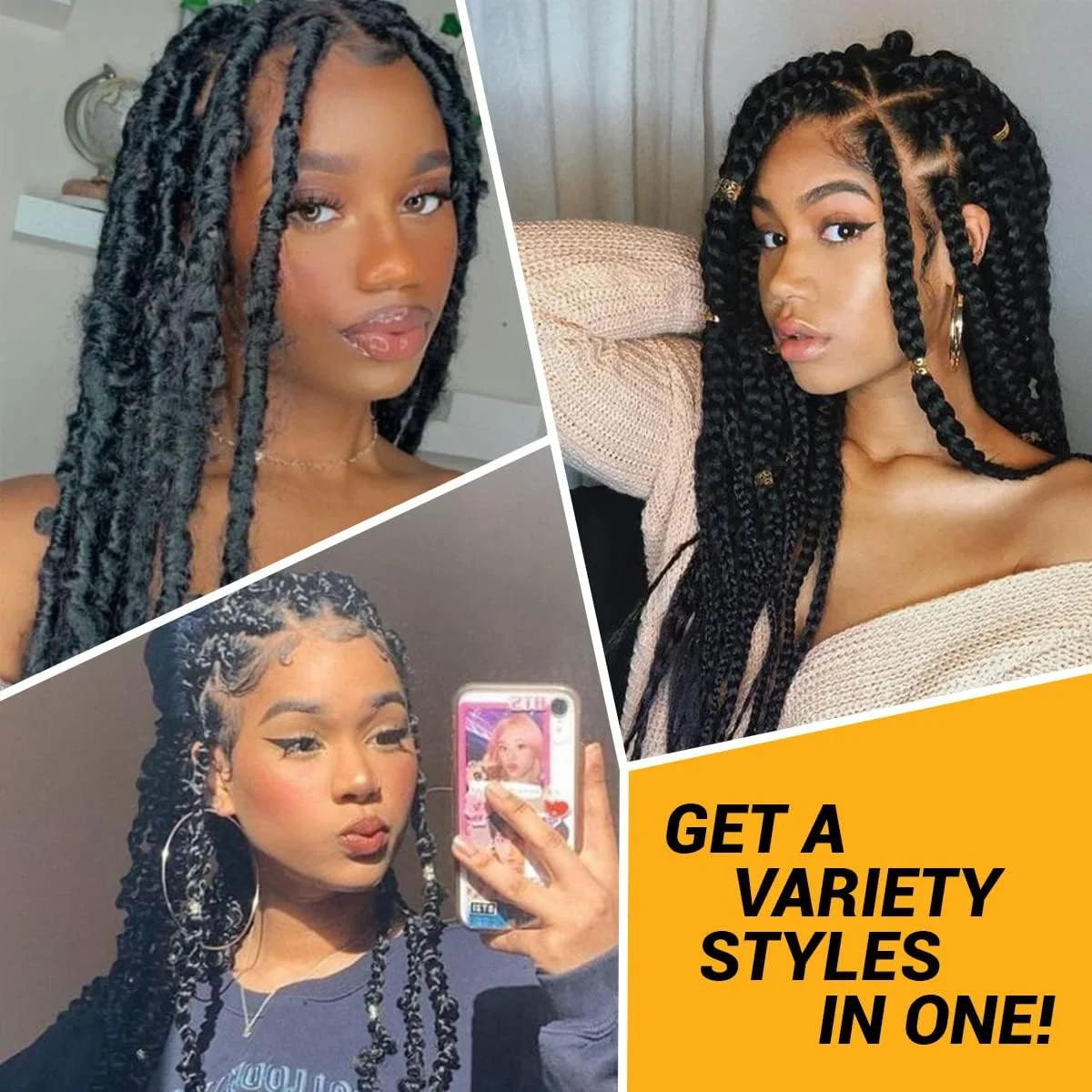 Low Temperature Flame Retardant Synthetic Fiber for Braiding and Crochet Braids Hair Making Brazilian Wool Hair 70g Per Bundle