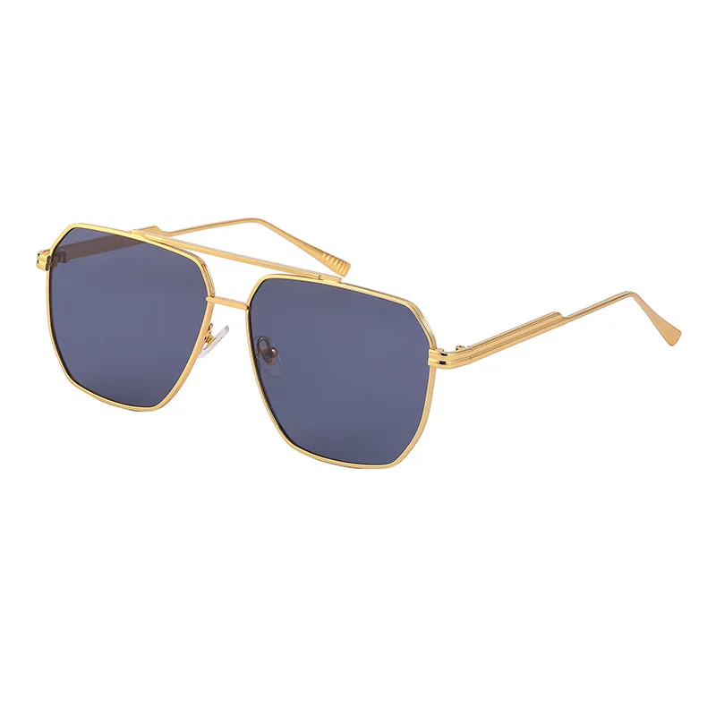 Sunway Eyewear Mens Sunglasses Manufacturer OEM Custom Logo New Trendy Retro Square Sunglass Metal Men Women Sun Glasses