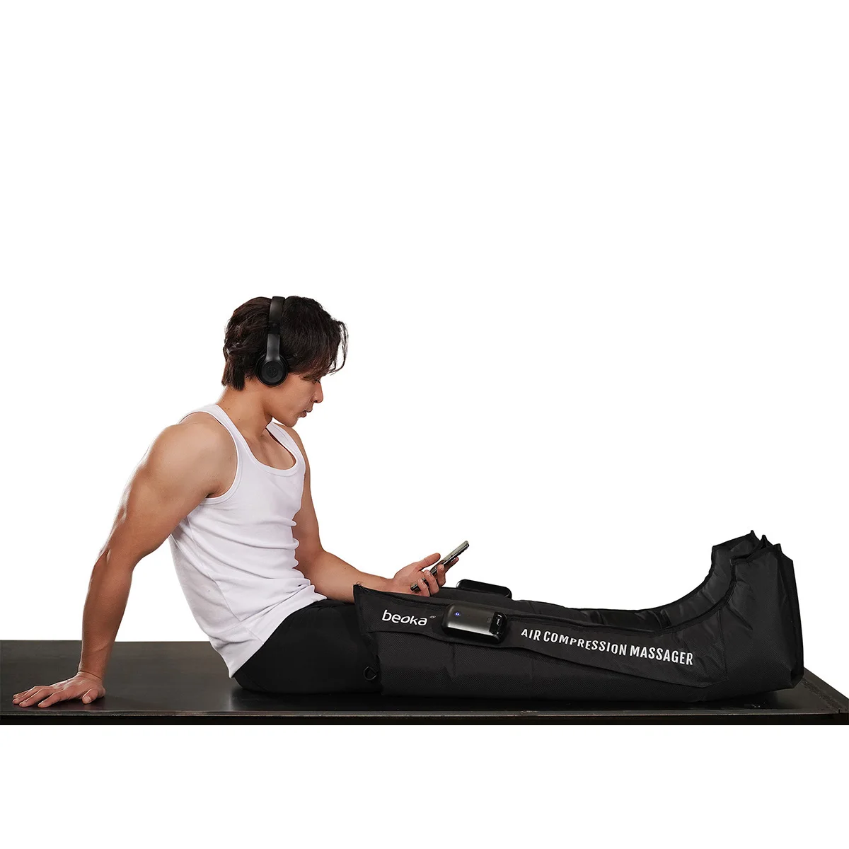 Beoka portable electric massage legs circulation pressotherapy air compression leg massager for circulation and relaxation