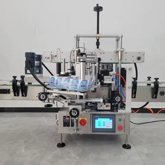 HL-620 Fully Automatic Mini Double Side Shampoo Flat Square Bottle Sticker Labeling Machine For Flat Bottle