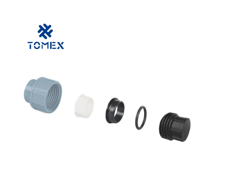 Wathet Blue TEE pp  pe compression hdpe pipe fittings irrigation for water supply