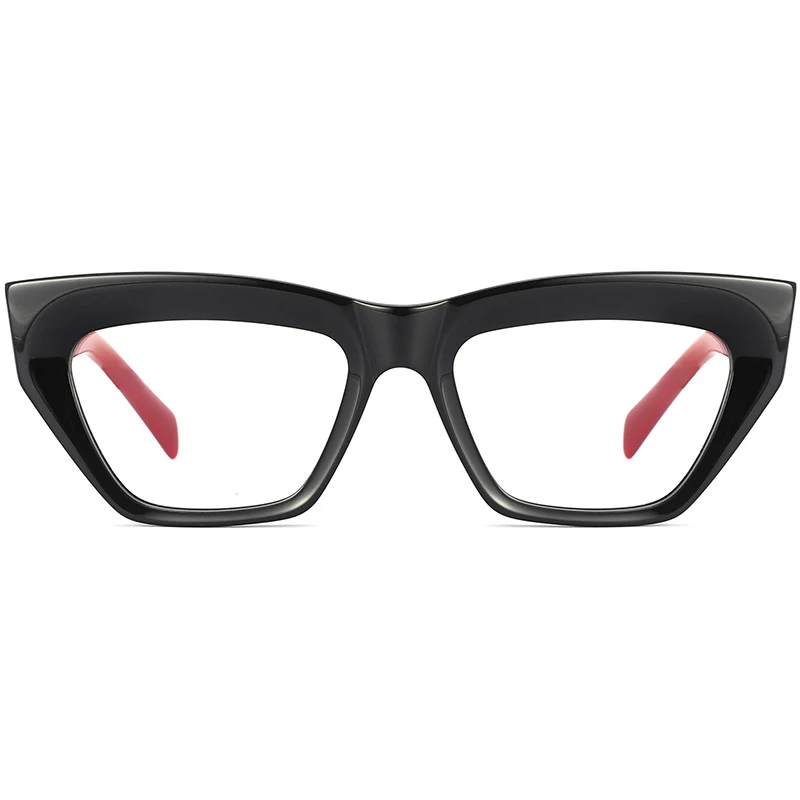 Glasses top seller thick square frame eyeglasses handmade big size acetate frame dark transparent color luxury unisex eyewear