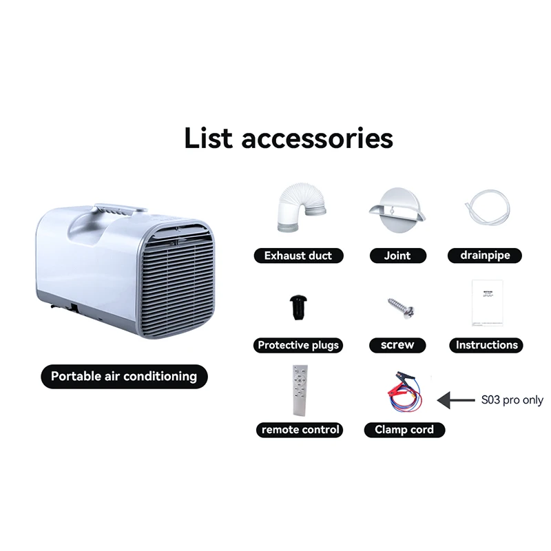 4000BTU Factory Price Wholesale DC 24v 12V Portable Air Conditioner Air Conditioning With Solar Panel Charging