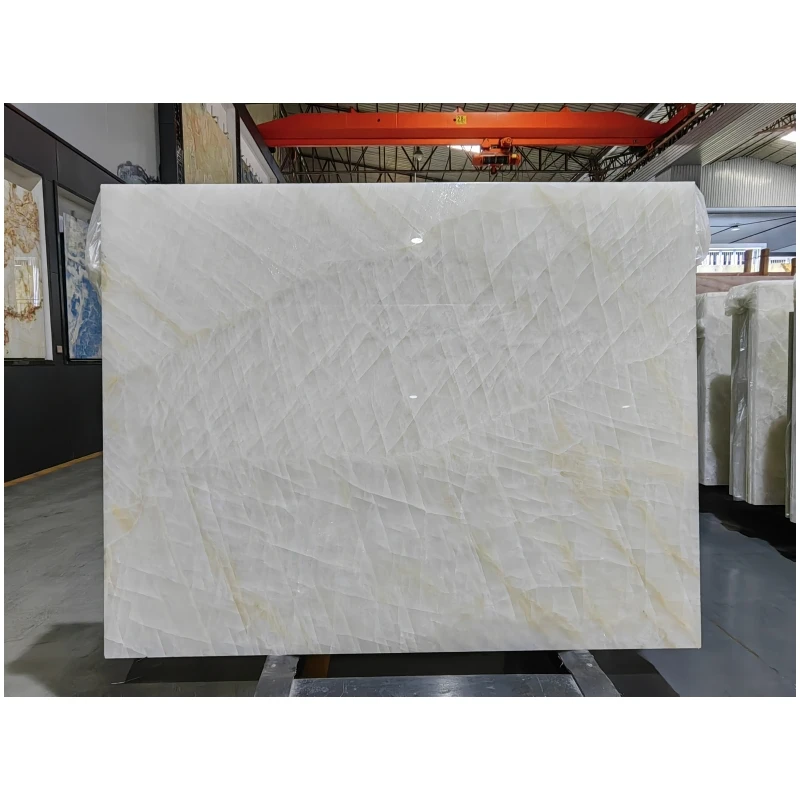 Ice Age Modern Living Room Furniture Marble Table Center Side Table Luxury Onyx Marble Coffee Table