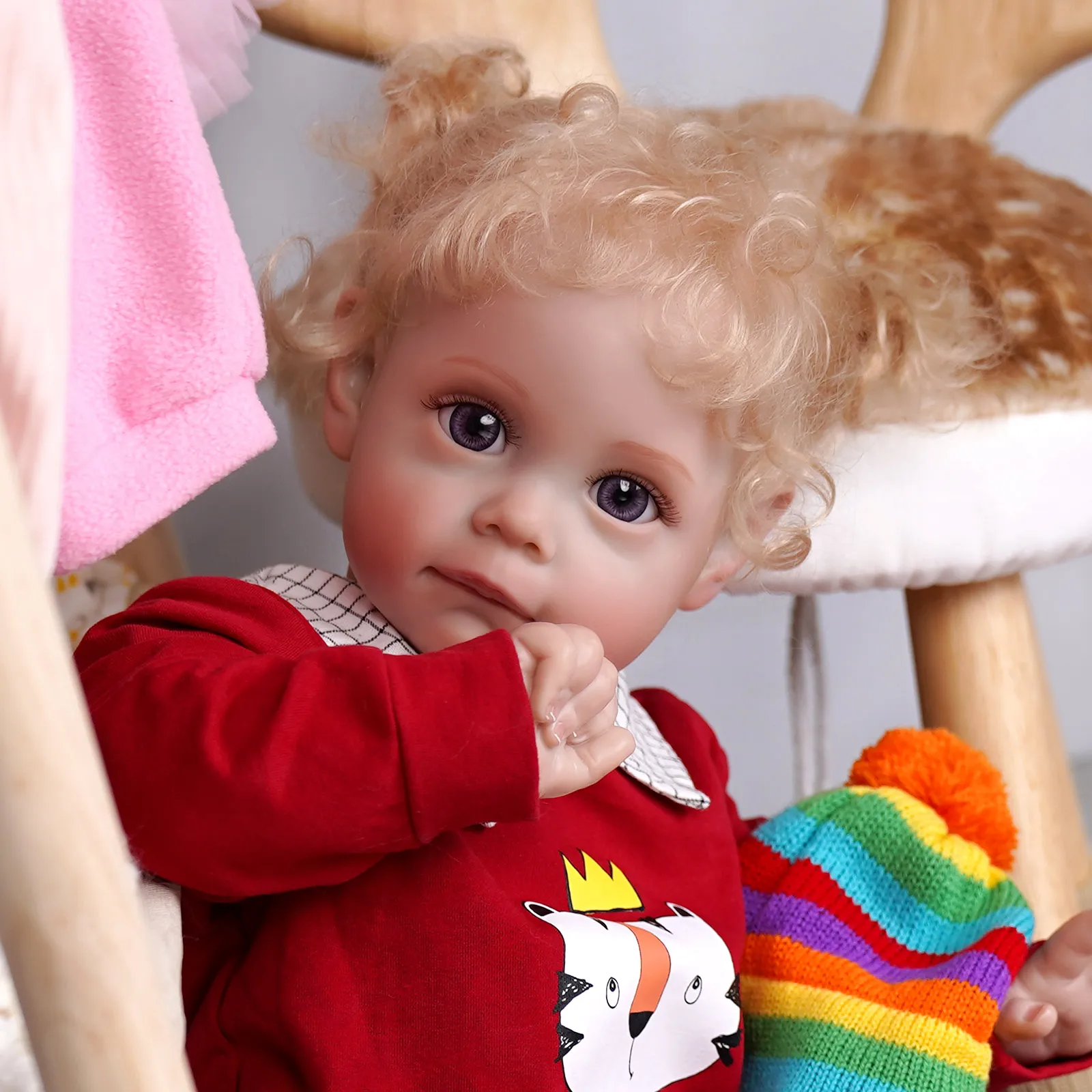 22 Inches 56cm Realistic Newborn Baby Doll  Bebe Reborn Dolls Soft Cloth Silicone Body Chreal life baby doll sale for kids