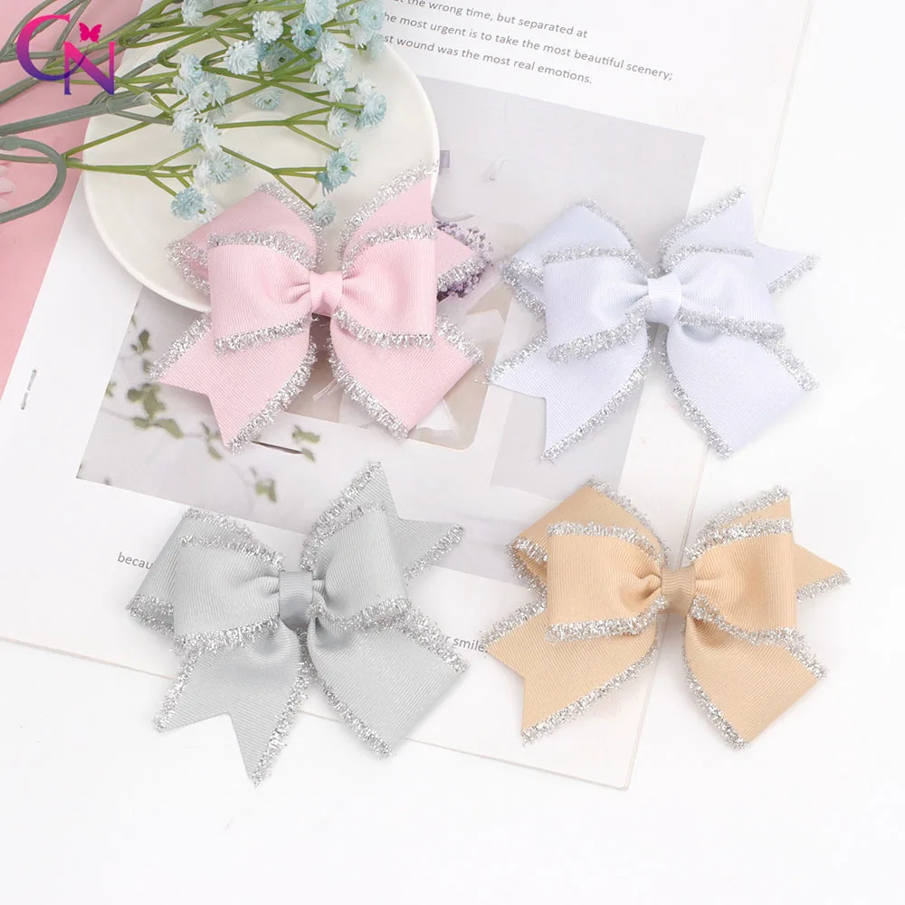 2021 New Fresh and Lovely Dovetail Bow Ribbon Hair Clips Cute Barrette for Girls and Baby