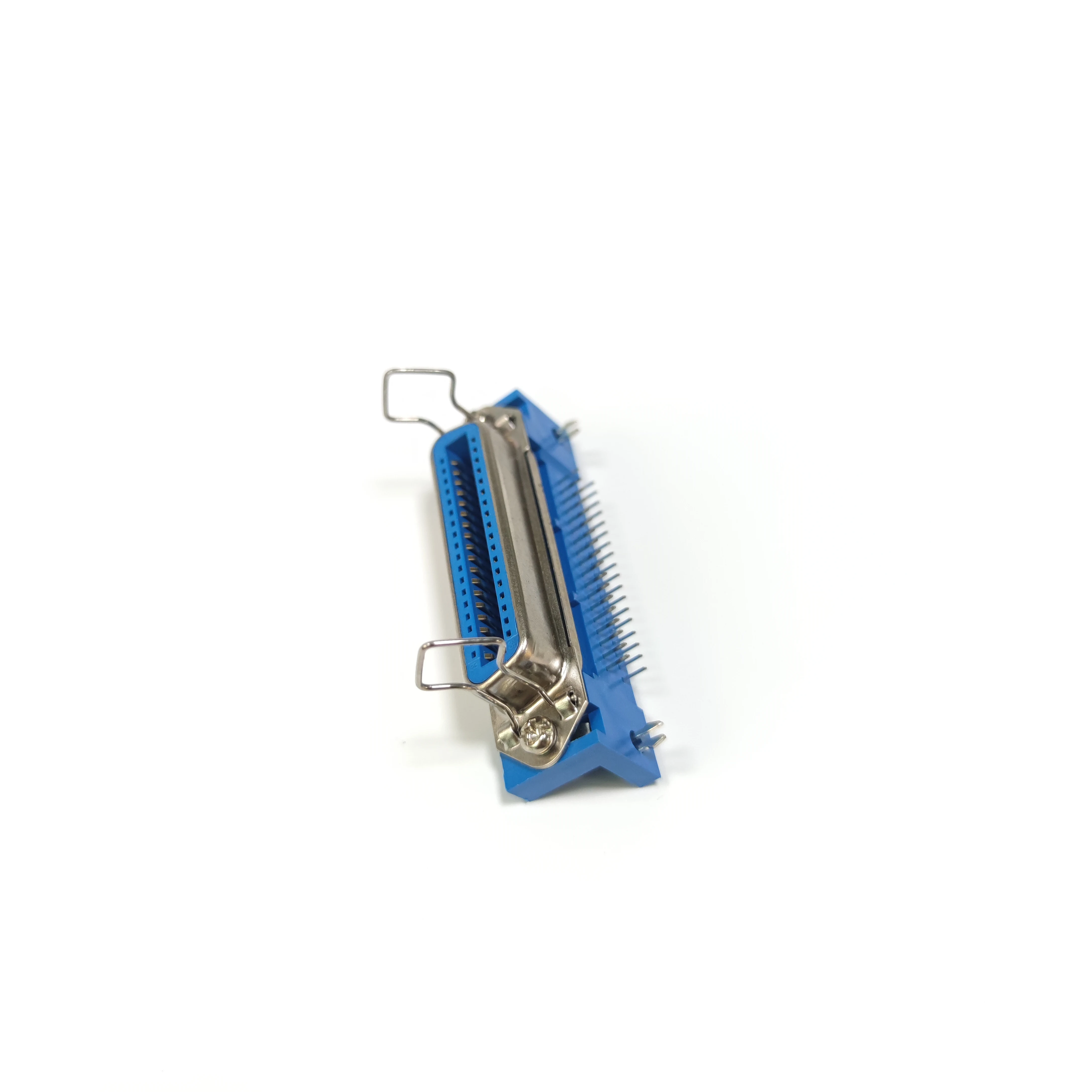 CN 36p female  seat riveting harpoon 90 degree plug-in board 57 series connector in blue