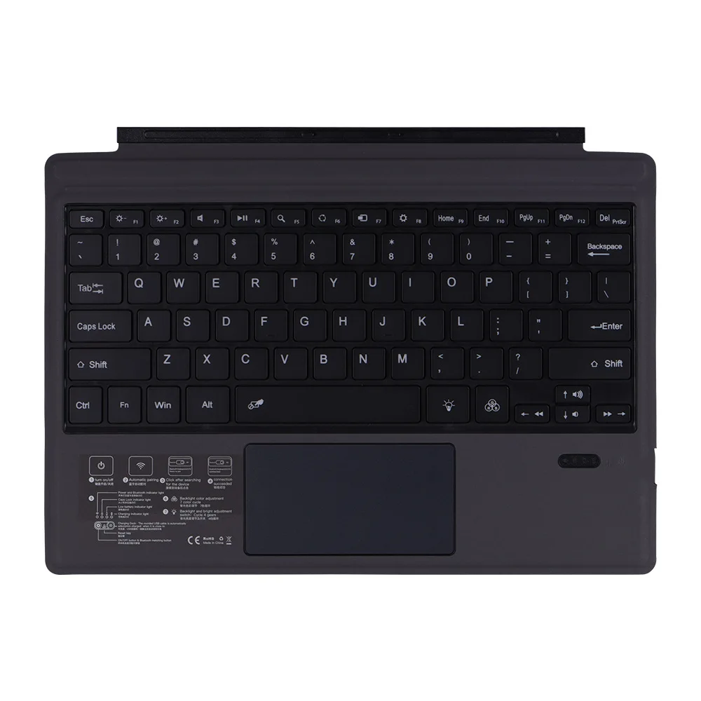  Wireless Keyboard backlit For Microsoft Surface Pro 5 6