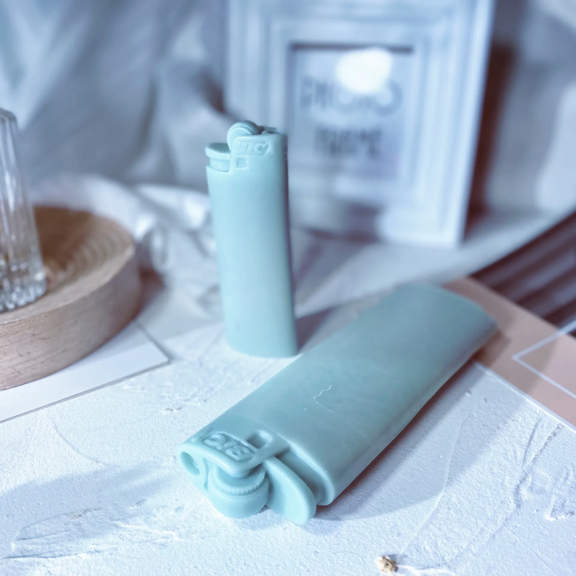 3D Lighter Silicone Mold DIY Candle Silicone Mold Gypsum Home Decoration