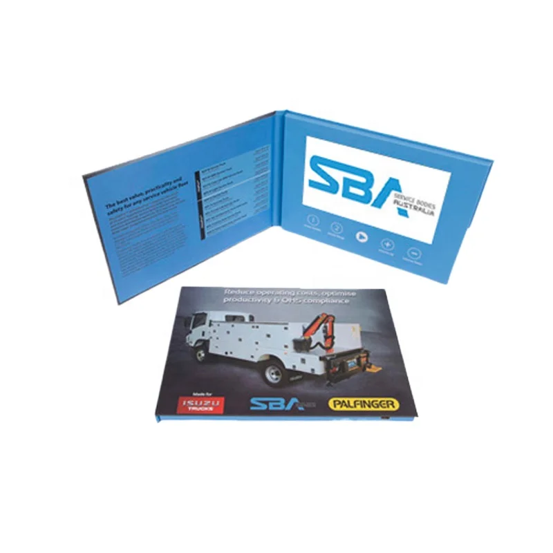 Factory price wholesale cheap electronic video visiting card 5.0 inch lcd module video wedding invitation card