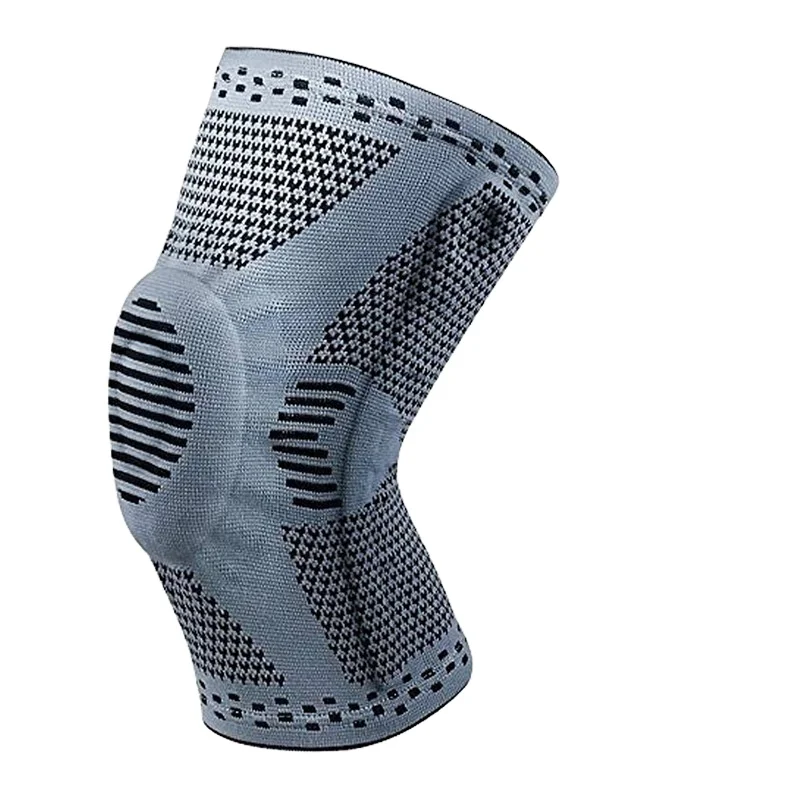 Sports Knee Pads Silicone Knitted Outdoor Basketball Protective Meniscus Leg Cover Running Fitness Squat Knee Protector