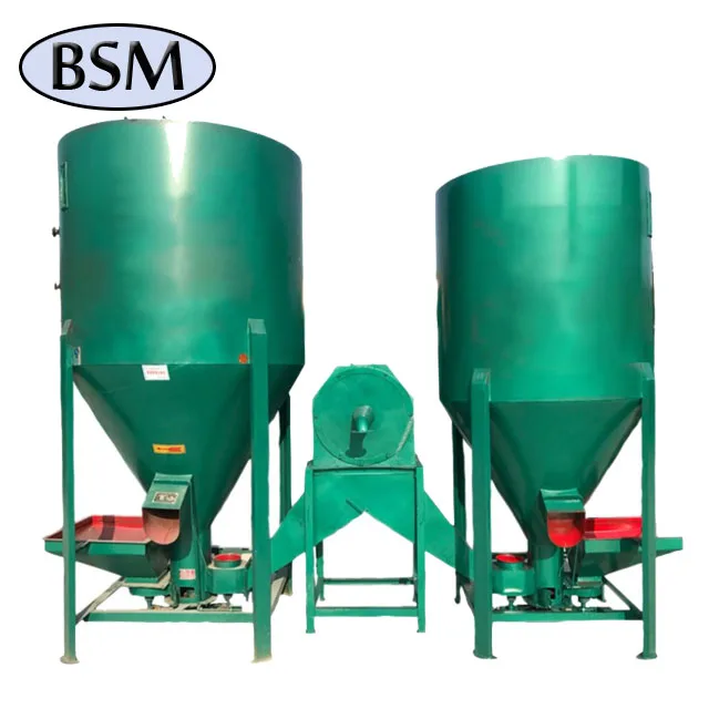500kg/batch Vertical Chicken Farm Use Feed Grinder and Mixer