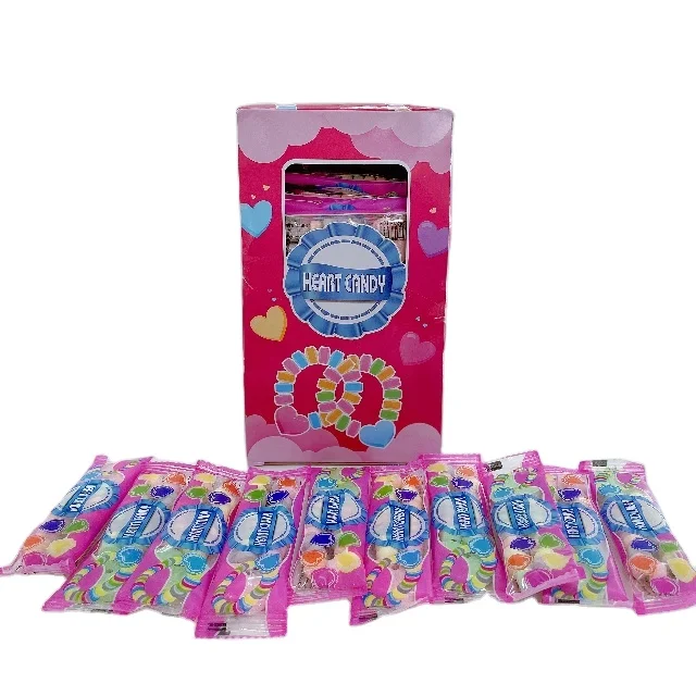 OEM wholesale individually wrap assorted 12g*48pcs*12boxes fruit Bracelet candy Necklace Tablet hard candy