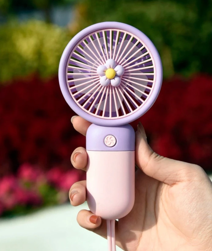 Mini Portable Fan - Handheld Fan for Women Girls Kids Indoor Outdoor Travelling Pink