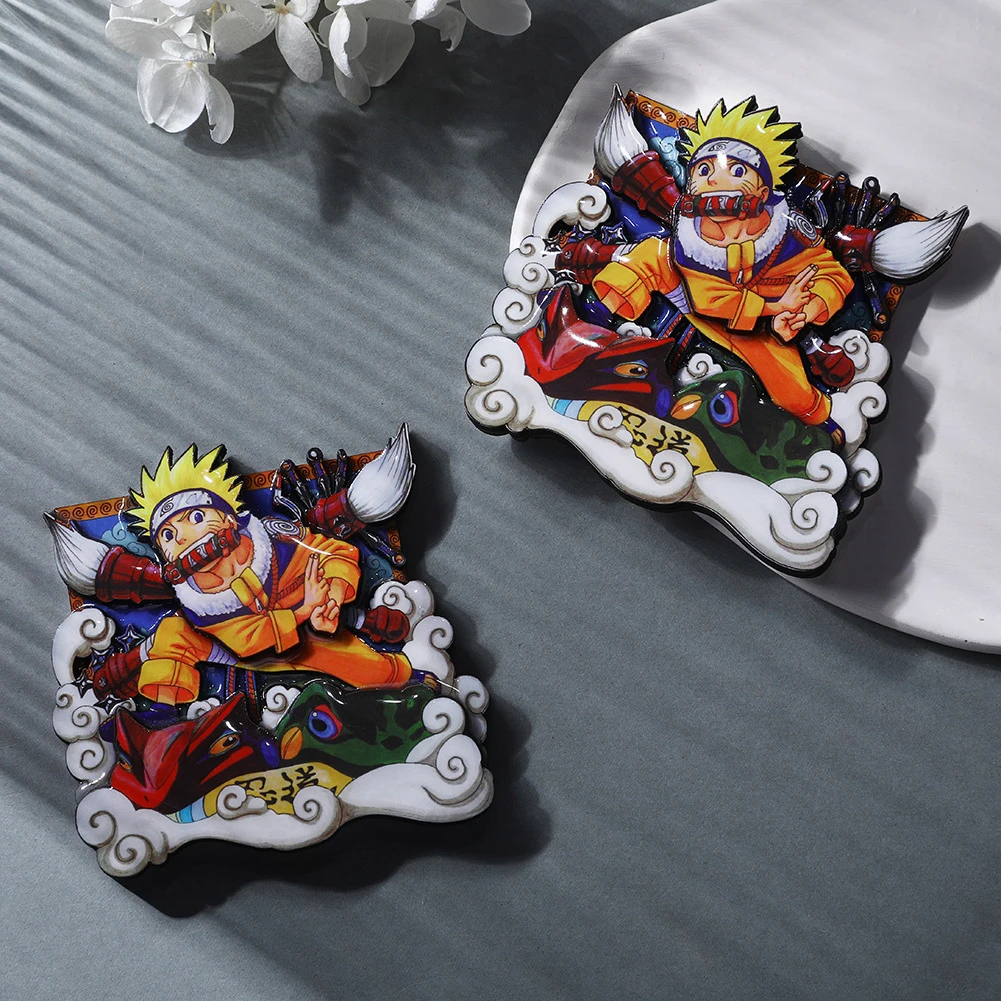 9 design Wooden Refrigerator magnets for Anime Ninja Uzumaki Akatsuki Itachi fans