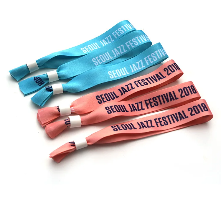 Custom Fabric Wristband No Minimum Woven Wristband With Bar Code Party Supplies Woven Wristband Fabric Bracelet