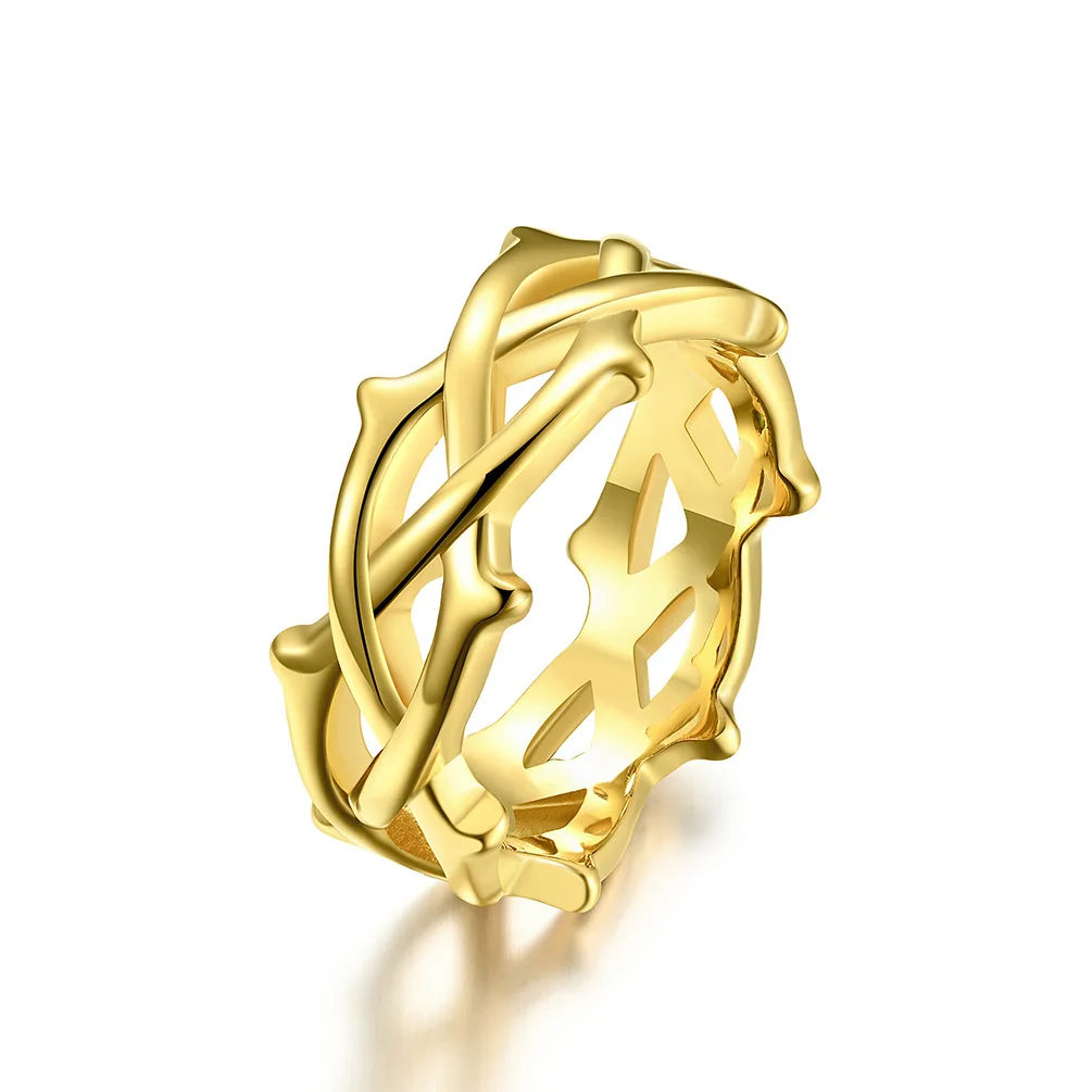 Hollow Thorn Ring Stainless Steel Dragon Teeth Anillo De Espinas Huecas Hohler Dornenring Bague Epines Creuses