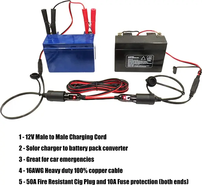 Wholesale Price 4mm2 16AWG Solar Panel Power Cable Wire 12V Car Cigarette Lighter Plug Charger Solar Connector With LED Light