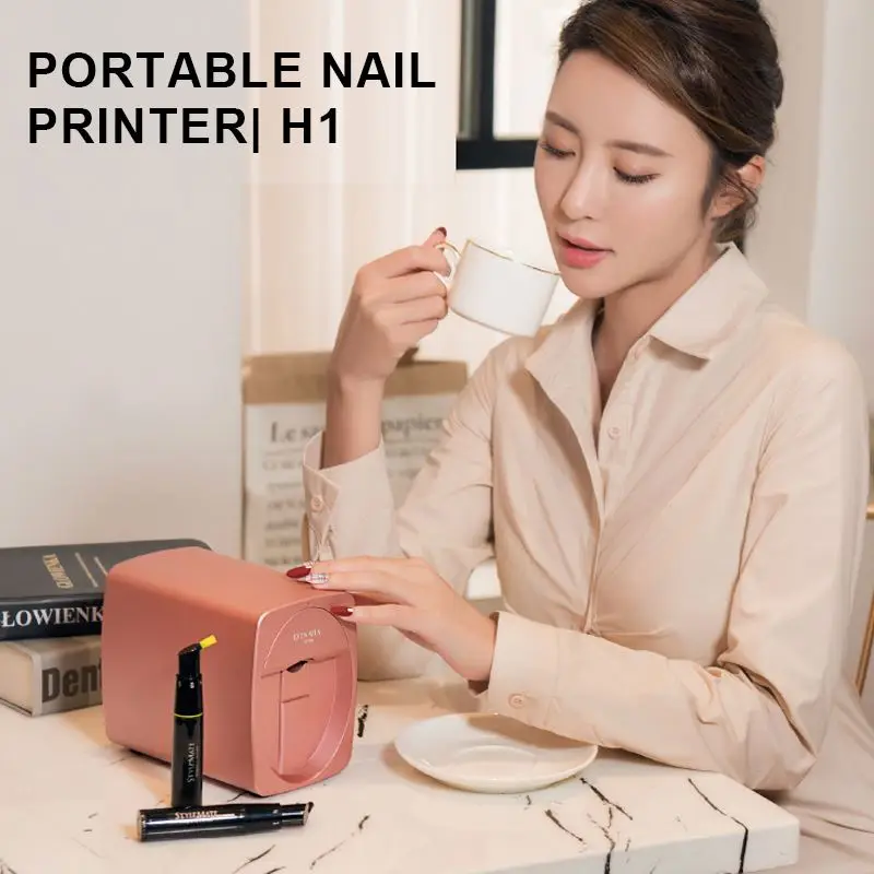 Automatic 3D Smart Digital Nail Printer DIY Intelligent Finger Nail Machine Painter Mini Nail Printing Machine