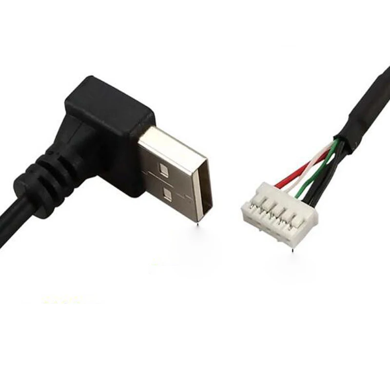 A Male Up Angled to Ph2.0 5Pin USB Molex Power Adapter
