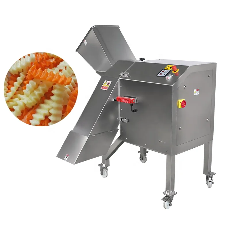 Картофельная машина для резки TJ-1500D фруктов и овощей двухсторонняя гофрированной Редьки картофеля