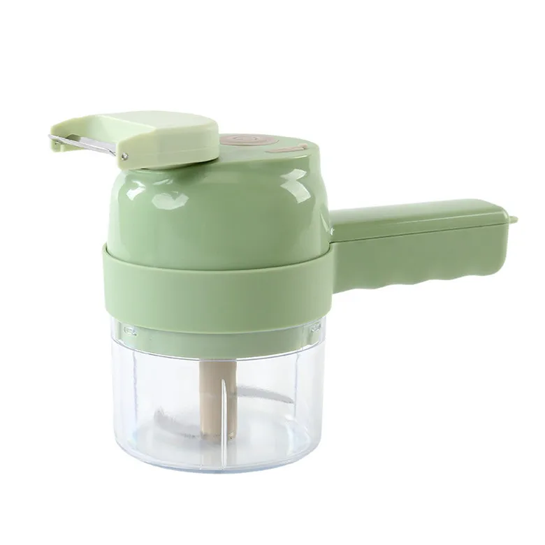 Fruit and Vegetable Chopper Portable Electric Vegetable Cutter Kichen Accessories 4 in 1 Electric Vegetable Chopper