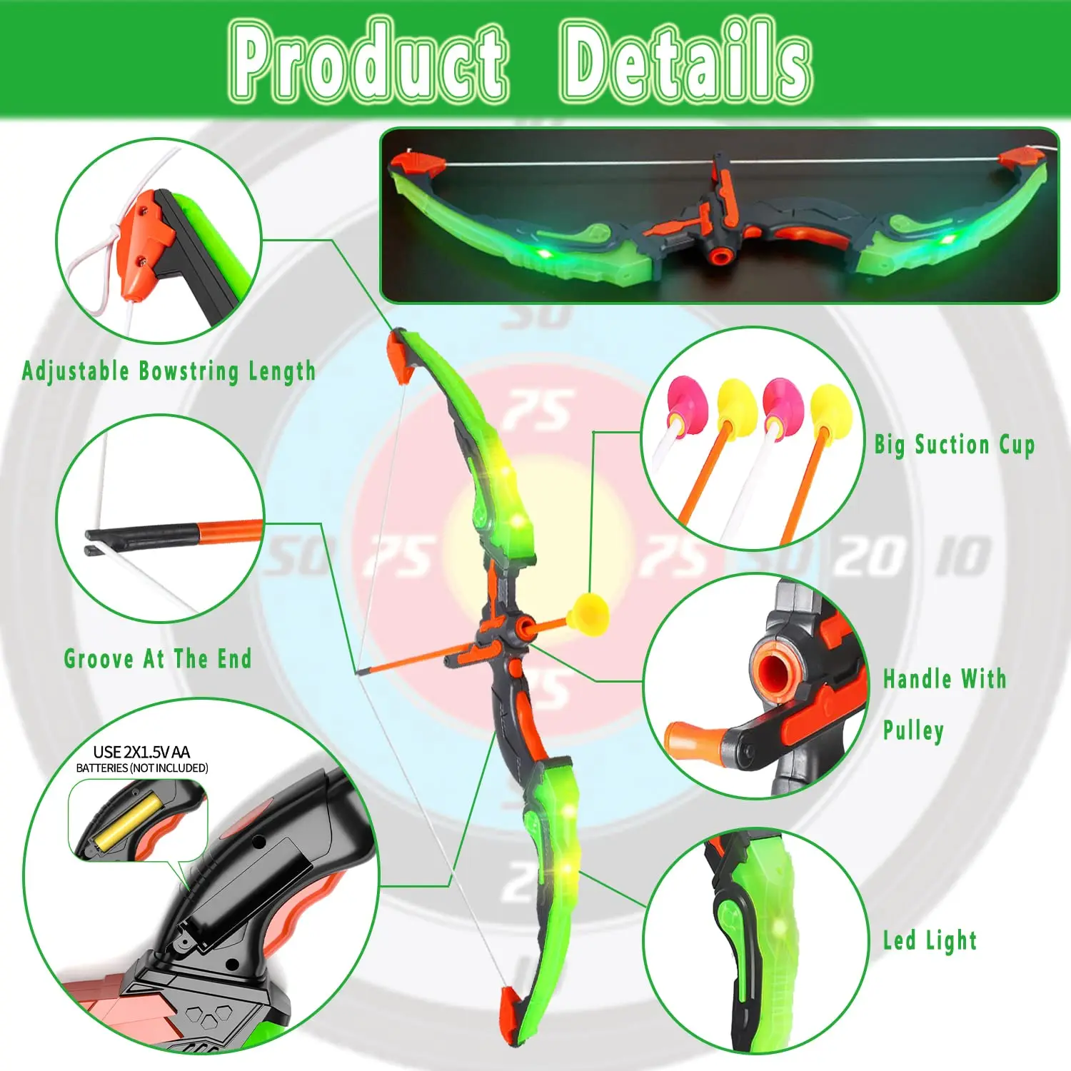 Hot Sale Bow Toy Archery Arrow And Set Shooting Game Sport Games Toy Kids Sport-Spiel Outdoor Sports Safety Toys