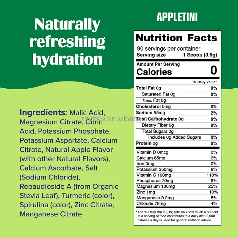 Hydration Electrolytes Drink Powder Vitamins for Hangover & Dehydration Relief and Rapid Rehydration Healthy Supplement OEM