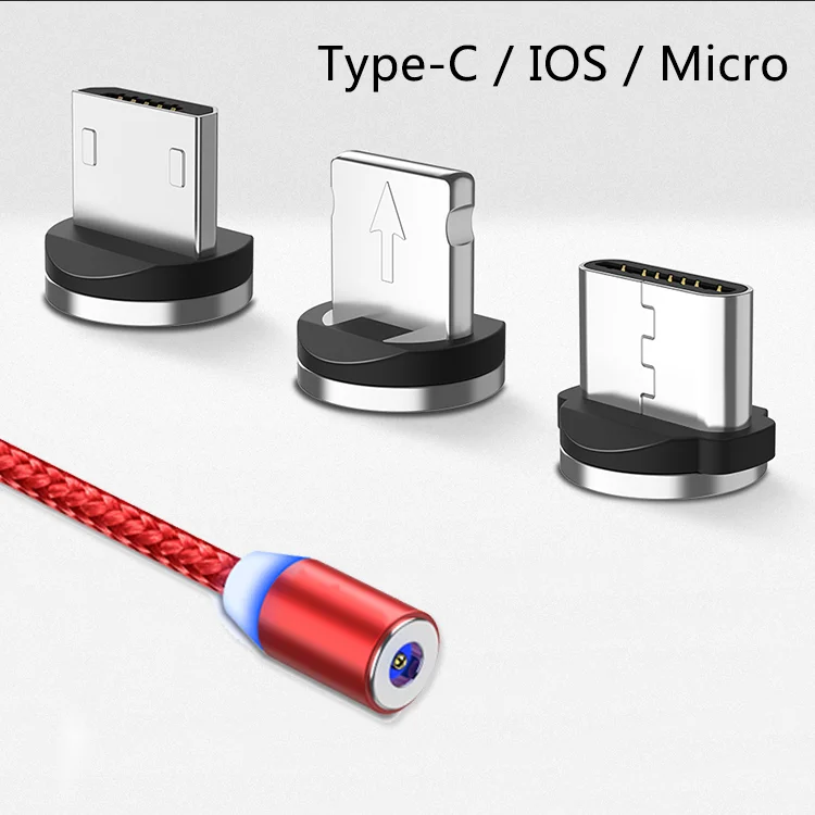 AORAX FREE shipping ready stocks micro usb type c 8 pin magnetic charging cable for iphone huawei samsung magnetic cable