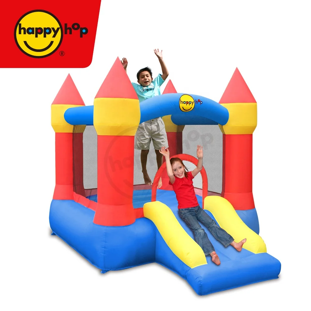 HappyHop Bounce Castle 92211 Jumping Castle with Slide and Hoop inflatable bouncer, Swiftech bouncer house