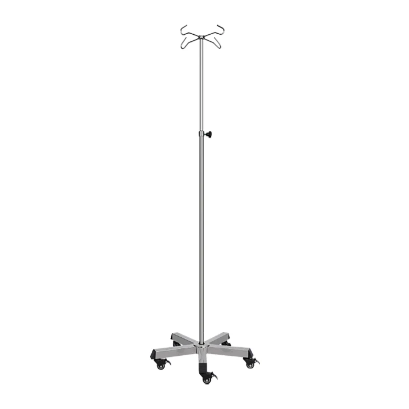 Medical Height Adjustable Infusion Pole Iv Stand Pole Iv Stand For Patient