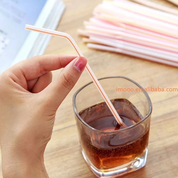 Factory Price 100pcs Drinking Straws Disposable Plastic Straw Kitchen Accessories for Wedding Party Supplies Home Bar