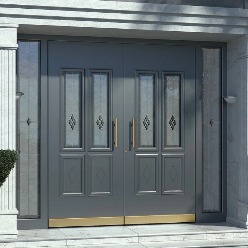 ABYAT Smart Key Door Aluminum Door Bullet Proof Glass Aluminum Windows And Doors